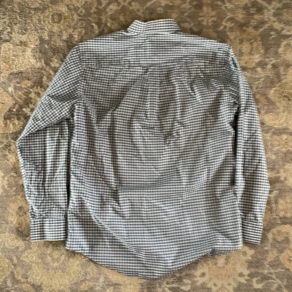 Jos A Bank Blue Plaid Button Down Shirt Tailored Fit Medium - Picture 6 of 6